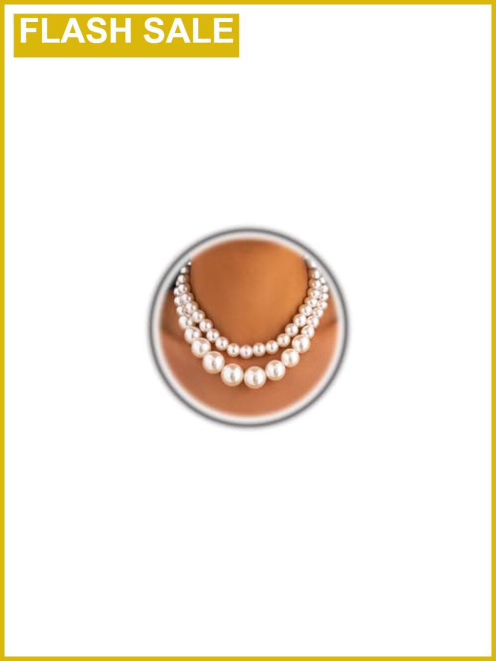 Chunky Pearl Layered Choker Necklace Women Statement Jewelry